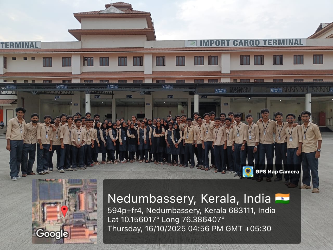 Second year students industrial visit at CARGO TERMINAL,CIAL  KOCHI